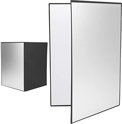 Yunseity Cartone Fotografico 3 in 1, Cartone Riflettente di Luce Formato A3, Pannello Diffusore di Luce Pieghevole per Servizi Fotografici, Prodotti e Cibo(Argento, Bianco e Nero)