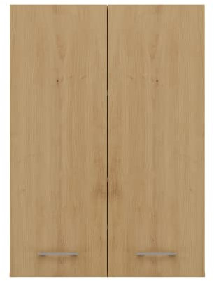ADGO Pola Mini DD Waschmaschine Hängeschrank Badezimmer Regal Zwei Türen 4 Regale Breite: 64 cm Höhe: 90 cm Tiefe: 30 cm Geräumige Handtuch und Reinigungsmittel (Artisan-Eiche)