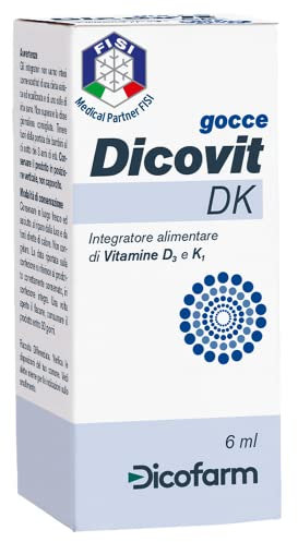 Dicofarm Dicovit DK Gocce 6 ml - Integratore Alimentare di Vitamine D3 e K1