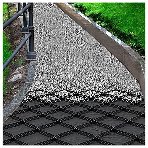 SRNSAEB Zufahrten Garten Carports Schotterrasen, Kommerzieller durchlässiger Wabenkies-Bodenbelag for Landschaftsbau im Freien Pflastersteine, 5cm/ 2in Dicke (Size : 4x9m(13ftx30ft))