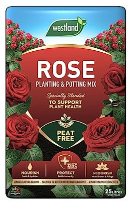 25L Rose Planting & Potting Mix Compost – Peat-Free, Promotes Rooting & Healthy Growth for Stunning Roses