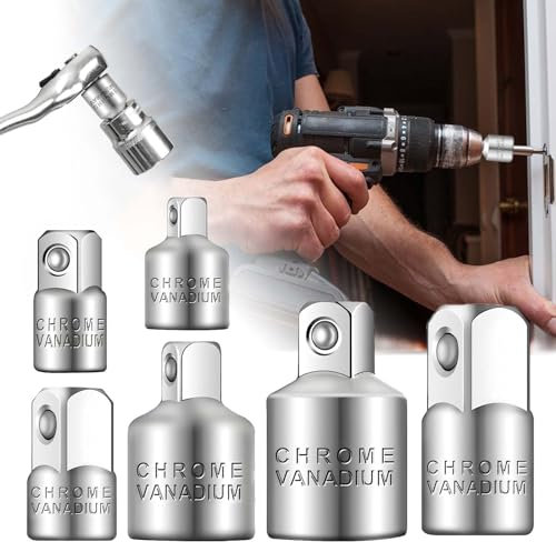 SoundZero 11 Piezas, Adaptador de Vaso para trinquetes, Adaptador 3/8 a 1/2, Juego de Adaptadores de Vaso, Juego de adaptadores para carracas, Juego de Adaptadores para Llaves de Impacto