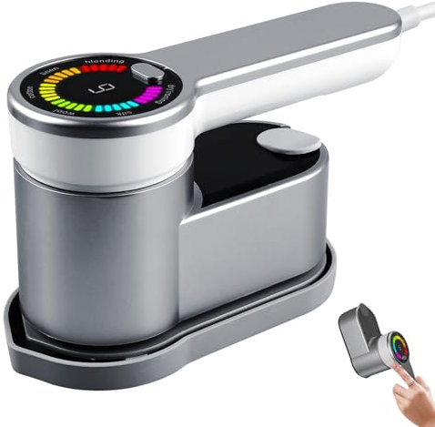 Dampfbügeleisen Mini, 1200 W Reisebügeleisen Für Kleidung, Steamer Dampfglätter, Faltbares Tragbares Reisebügeleisen Mit 120 Ml Wassertank Mit Display & 6 Modi Drehung Steam Iron Für Zuhaus