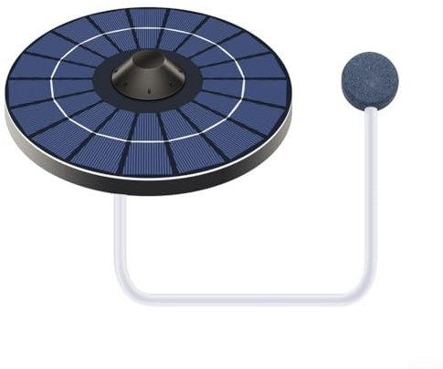 CNANRNANC Aireador de estanque de energía solar para peces y plantas, bomba de oxígeno de energía solar con manguera de aire, piedra de burbujas para fuente, acuario, pecera
