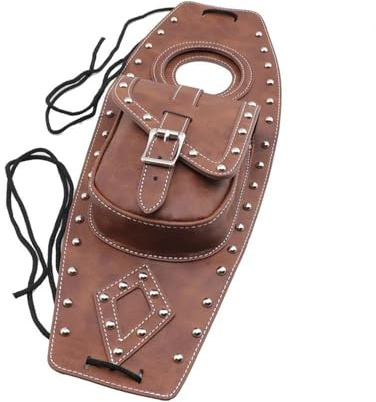 Sacoche Selle Moto pour Rebel CMX300 CMX500 CMX 300 1100 CMX 500 2017 – 2021 Sac Réservoir Universel en Cuir Synthétique Moto Housse Protection Réservoir Carburant Motorradtasche(Brown)