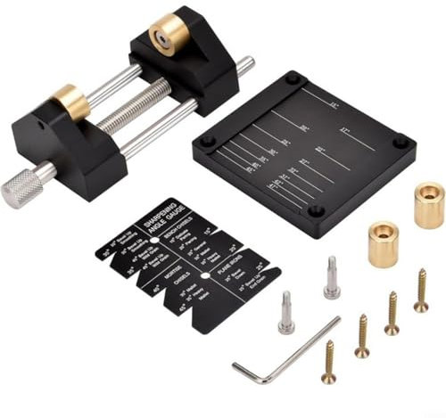 EXTRWORY Système de guide d'affûtage pour le travail du bois, kit d'affûtage réglable pour burin et rabot, double rouleau, alliage d'aluminium, s'adapte aux lames jusqu'à 90 mm (B)