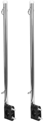 Bootsflaggenmast, 2 Stück Edelstahl Marine Flaggenmast, Flaggenhalter für Boote Yachten Marine