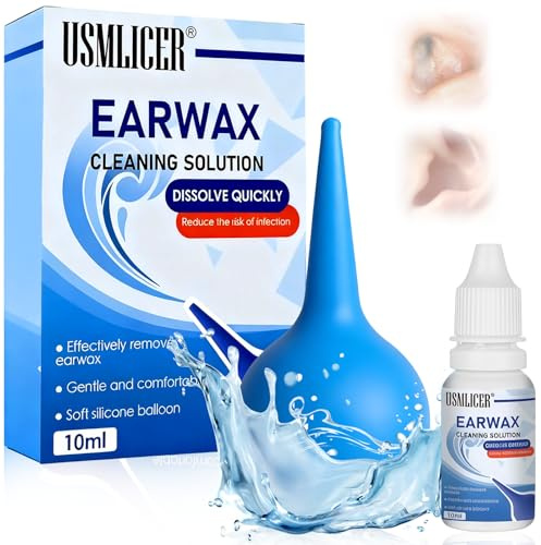 10 ml Traitement Bouchon de cérumen, Nettoyeur Oreille, Élimine l'Accumulation de Cérumen, Soulagement Rapide, Gouttes Auriculaires Douces, Bien-Etre de l'Oreille