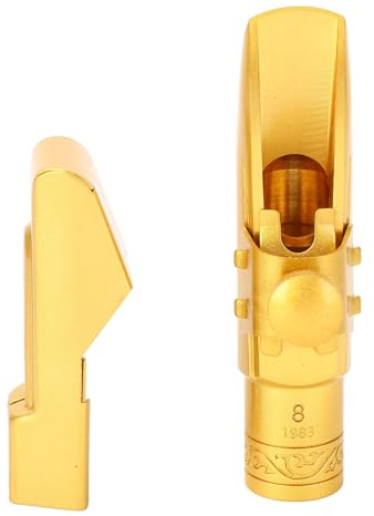 Fabater Embout de Saxophone Alto Plat E 8C fabriqué en Laiton pour des Sons Clairs et Concentrés, Idéal pour les Saxophonistes Expérimentés