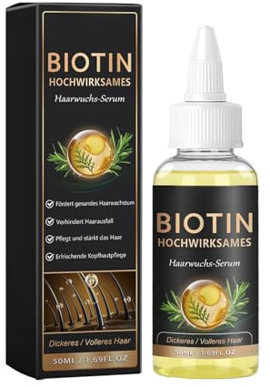 5 pezzi di olio di rosmarino siero per capelli con biotina per la crescita dei capelli, 5 siero per il cuoio capelluto da 50 ml, olio nutriente per capelli più densi e forti, set per la cura dei