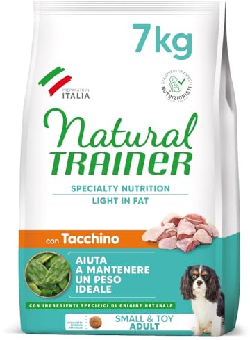Natural Trainer Ideal Weight Small & Toy Cibo per Cani Adulti Light in fat con Tacchino - 7kg