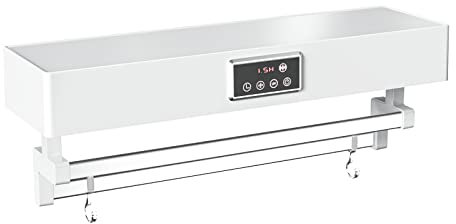 QL Scaldasalviette Elettrico con Disinfettante UVC e Asciugatura Rapida 500W,Portasciugamani 60CM,Asciugasalviette per Bagno,Cucina,Bianco