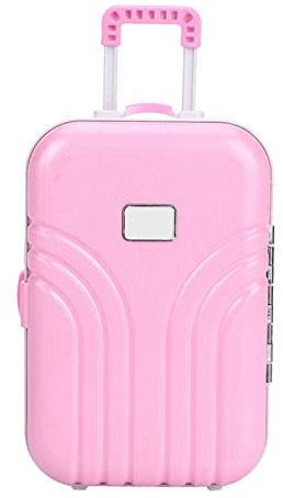 Wakects Valigia per Bambole con Ruote Mini, Rosa