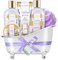 Spa Luxetique Spa Gift Sets, Gifts for Her, 8pcs Bath Sets with Body Butter, Bubble Bath, Bath Bomb, Bath Sets for Women Gifts, Christmas Gifts, Gifts for Women (8PC, Lavender)