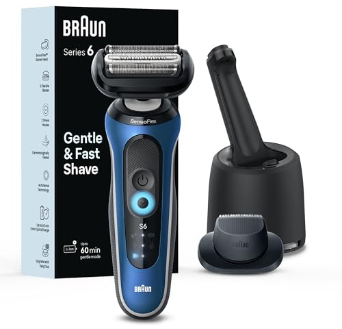 Braun Electric Shaver for Men, Series 6 6172cc, Wet & Dry Shave, Shaving Kit with SmartCare Center and Precision Trimmer