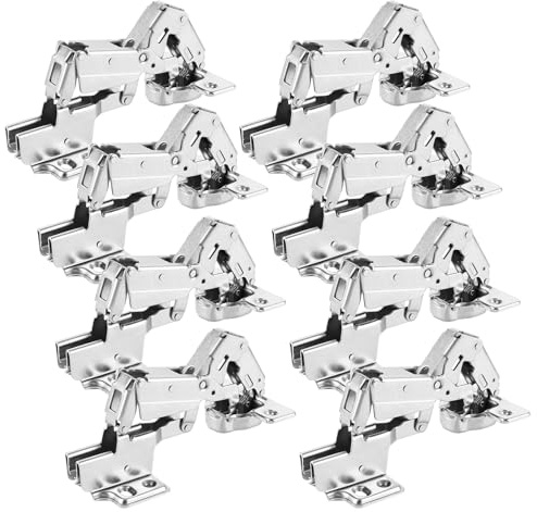 WOPPLXY 8 PCS 175 Degree Cabinet Hinges - Kitchen Cupboard Hinges Soft Close for Cabinet Door, Wardrobe, Cupboards Concealed Overlay