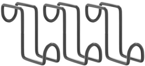 vidaXL Trensenhalter 3 STK., Zaumhaken mit Stauraum, Trensenaufhänger für Scheune Sattelkammer Stall, Trensenhaken, Schwarz Pulverbeschichteter Stahl