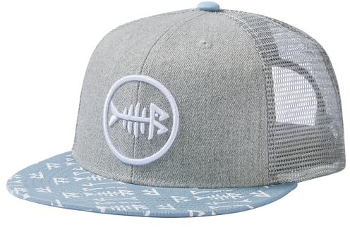 Bassdash Flache Trucker Cap Verstellbar Snapback Cap Baseballkappen Mesh Rückseite für Herren Damen Angeln Jagd