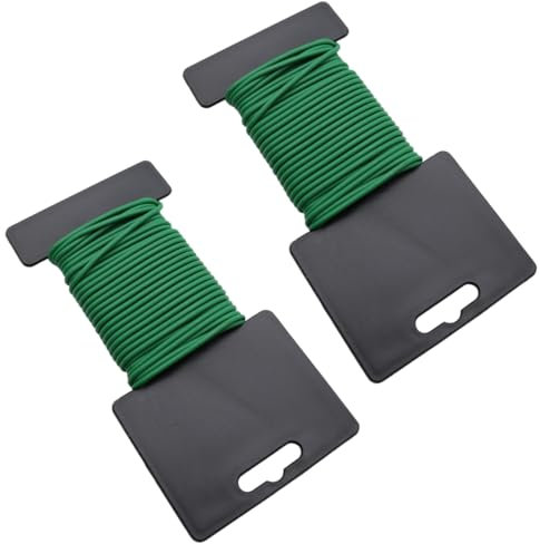 GNHG ficelle jardin,2 paquet fil de fer jardin de 2,5 mm×10m attache plantes souple-Facile à nouer pour Plantes Grimpantes, Vignes, Arbustes et Fleurs(vert)