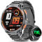 Militaire Montre Connectée Homme avec Appels Bluetooth Écran HD 1.85,730mAh IP68 Étanche Tracker de fitness avec lampe de poche LED,24/7 Fréquence Cardiaque SpO2 et Sommeil Moniteur pour Android iOS