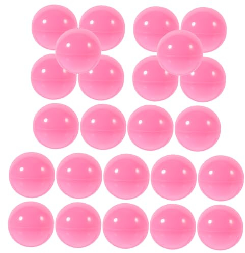 CTIRCHIU 50 bolas de lotería abiertas para sorteos, bolas de plástico transparentes para fiestas y eventos para llenar con sorpresas, variante de color rosa
