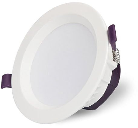 Faretto da Incasso da 4 Pollici e 12 W, Lampada da Parete Rotonda Bianca, faretto da Incasso a soffitto, faretto per Interni per Bagno, corridoio, palco, Ufficio, CA 110-240 V