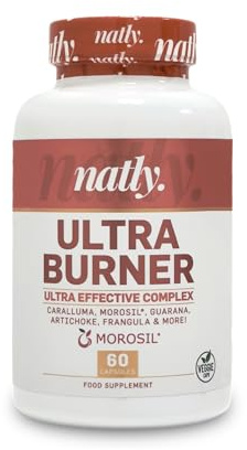 Natly Ultra Burner | 60 Cápsulas Veganas | Complemento Alimenticio con Plantas, Colina, Vitamina B6 y Cromo