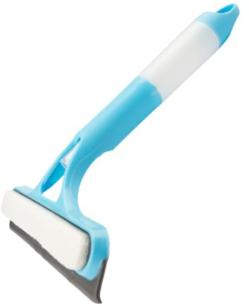 Lotsdonxia 3-in-1 Blue Window Cleaner Squeegee - Multipurpose Glass Scraper & Wiper with Spray for Streak-Free Home & Car Cleaning