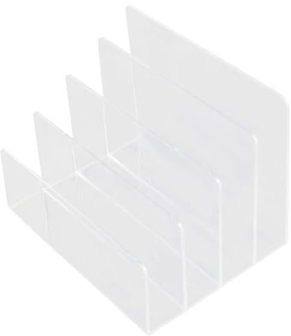UTHCLO Expositor Organizador de Acrílico Transparente Multiusos para Escritorio, Soporte para Documentos y Libros, Estante de Almacenamiento para Archivos y Revistas en Oficina y Hogar