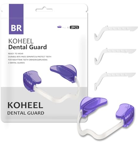 KOHEEL BR-PRO justerbar bettskena mot tandgnisslar och bitning utan matlagning, individuellt justerbar slipskena för natten, bitskena för behandling av bruxism (2)