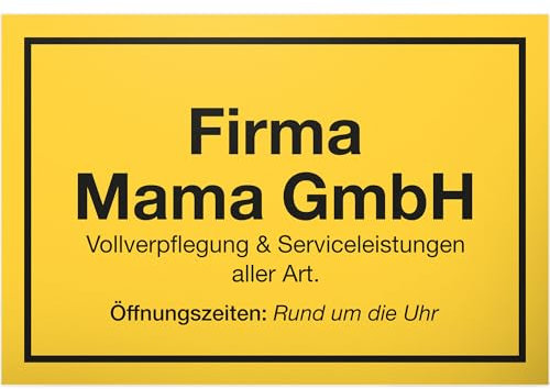 DankeDir! Firma Mama GmbH Schild - Geschenkidee Geburtstagsgeschenk Mama Wanddeko Wohnzimmer Schlafzimmer süßes Geschenk Mutter - kleine Aufmerksamkeit Deko das Haus