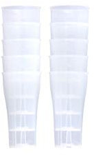 BEER UP 10 Gobelets réutilisables 25cl - Transparent, Sans BPA - Parfaits pour les Cocktails et la Bière