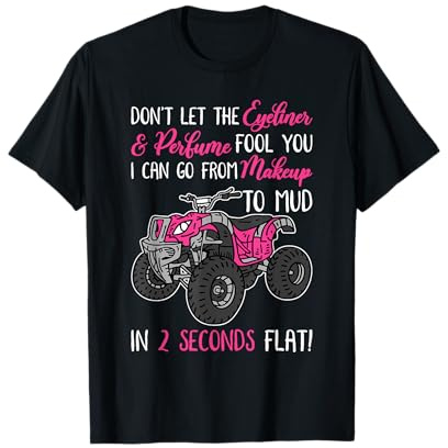 ATV Quad Bike Riding Girl for All-Terrain Four Wheeler T-Shirt Small
