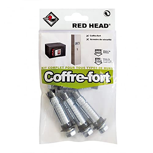 Red Head kit Chevilles à Expansion Coffre Fort, Diam.14 x L.55 mm