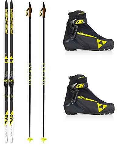 Fischer Langlaufski-Set LS Skate Skating Skier + Bindung + Schuhe + Stöcke (172)