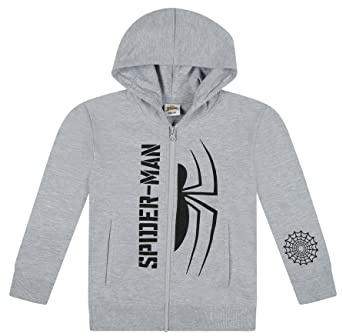 ONOMATO! Spider-Man Sweatjacke Hoodie-Jacke Kapuze Kapuzenjacke Reißverschluss, Größe Kids:122-128