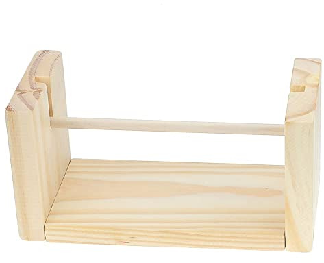 zalati Wooden Spools Holder Beech Thread Rack Organizer for Macrame Weaving Cord String Sewing Threads