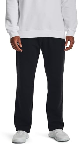 Under Armour Men's Rival Fleece Pants, (001) Black / / White, Medium