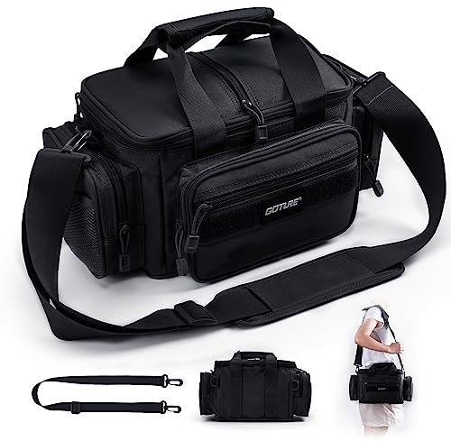 Goture Angelausrüstungstasche, weiche Seite, wasserabweisend, Umhängetasche, Angeltasche, Hüfttasche, Angelausrüstungstasche, Salzwasser, Süßwasser, zur Aufbewahrung von 3 3600 Angelboxen A