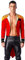 Nyeemya Disfraz Circo para Hombre Disfraces Presentador De Circo Domador Showman Chaqueta Traje de Actuación Moda Ropa Rojo L