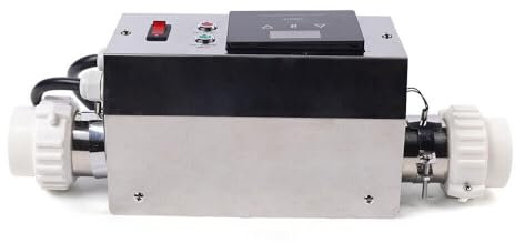 Acesunny Schwimmbadheizung Elektrisch Poolheizung Thermostat Wärmetauscher SPA Bath Poolheizung Elektro-Durchlauferhitzer Thermostat SPA Schwimmbad Thermostat 3KW
