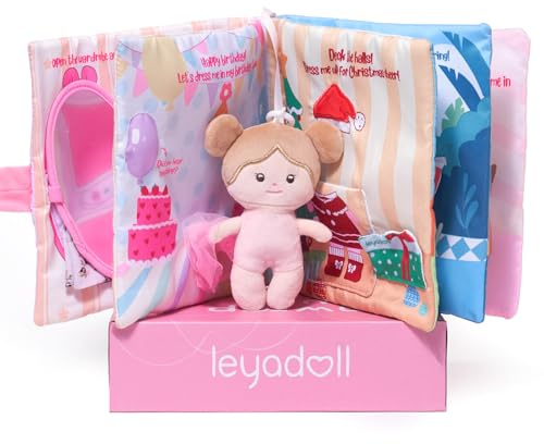 LeyaDoll Libro interattivo sensoriale di stoffa morbida Vestitemi bene