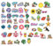 Sommerfrische Strandschuh-Crocs-Charms 54Stück Schuh Charms,Schuh Charm für Kinder,dekorative Pins,Kinder Crocs Anstecke,DIY dekorative Krokodile,Zubehör als Geburtstagsgeschenk oder Partygeschenk