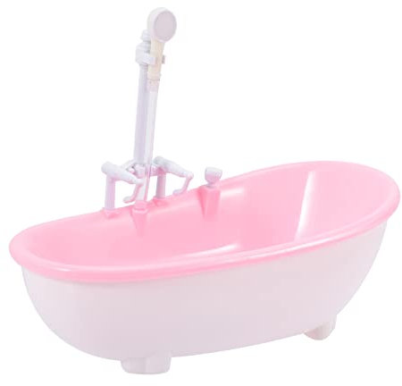 TOYANDONA Für Sprühwannen Puppenbadewanne Mit Sprüher Miniaturbadewanne Für Babypuppen Mini-puppenbadewanne Mini-badewanne Sprühwasserspielzeug Babyspielzeug Rosa Plastik