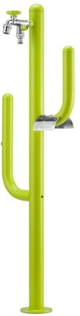 Fontana a colonna Arizona 42/ARZ completa di impianto, doppio rubinetto e porta tubo (VERDE ACIDO)