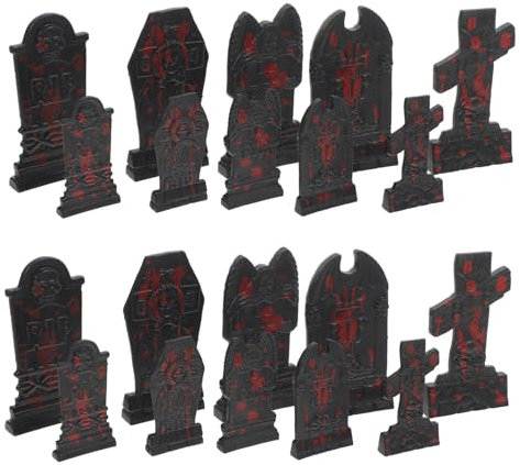 Yardwe 20 Piezas Adornos Decorativos Para Lápidas De Lápidas Miniatura Microdiseño Decoraciones Suministros De Halloween Para Decoración De Jardines y Fiestas De Halloween