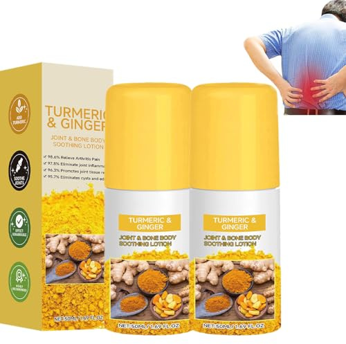 Turmeric & Ginger Pain Relief Cream, Joint & Bone Cream for Arthritis Pain Relief,Muscle and Joint Relief Creams,Used to Relieve Pain in Knees, Shoulders, Neck, Back and Legs (2)