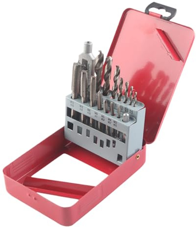 Generico Set Maschio e Filiera Metrico, 16 Pezzi Filetti Metrici, Utensili per Filettatura Industriale Automotive Idraulica Lavorazione Metalli Meccanica Fai da Te Riparazione