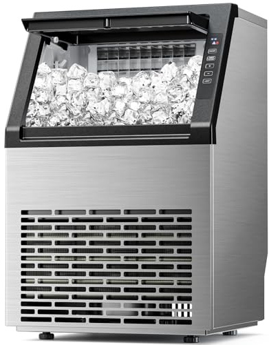 Antarctic Star Commercial Ice Maker Machine 79Lbs/24H, Self-Cleaning, Ice Scoop, Freestanding Ice Cube Machine for Home, Bar, Restaurant, Coffee Shop