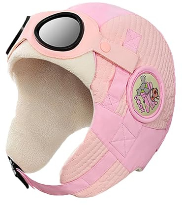 AYPOW Bonnet d'hiver Polaire Thermique Enfants 6-10 avec Lunettes Détachables, Outdoor Coupe-Vent Imperméable Chaud Cache-Oreilles Aviateur Chapeau Trappeur Casquette pour Garçons Filles Ski Cyclisme